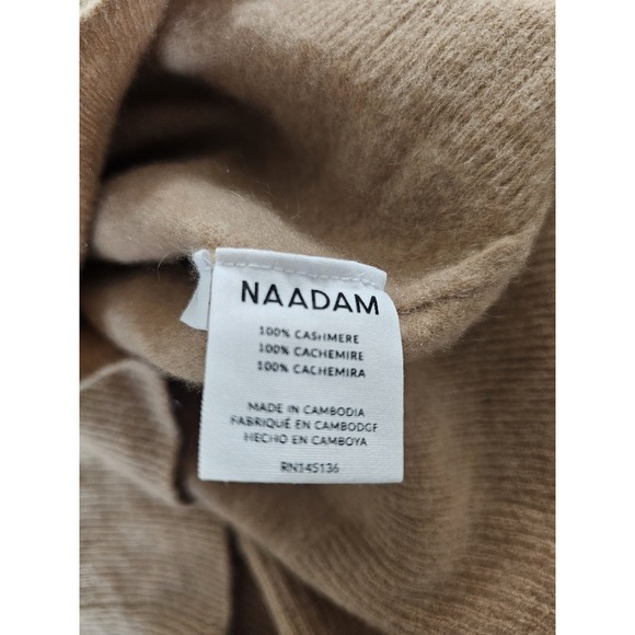 NAADAM Sweater Womens S cashmere Camel Brown Quiet Luxury crew neck pullover - Picture 5 of 5